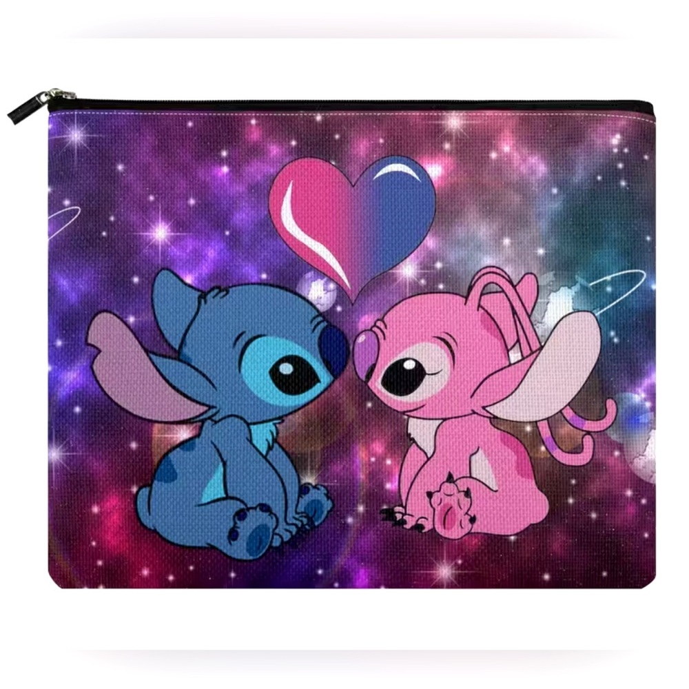 Disney Stitch & Angel Multipurpose Travel Cosmetic Bag / Pouch - Picture 1 of 3